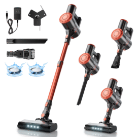 ANSFIL Cordless Vacuum Cleaner 40KPA/55min/2600mAh Lightweight Stick Vacuum for Home Pet Hair Carpet Hard Floor